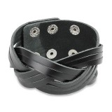 Bracelet de force 95 - Noir bandes qui se croisent