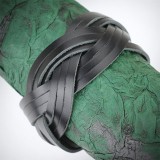 Bracelet de force 95 - Noir bandes qui se croisent
