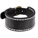 Bracelet de force 80 - Noir coutures blanches