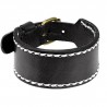 Bracelet de force 80 - Noir coutures blanches