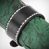 Bracelet de force 80 - Noir coutures blanches