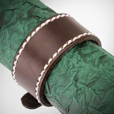 Bracelet de force 77 - Brun coutures blanches