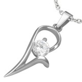 Pendentif coeur avec zircone (12)