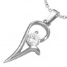 Pendentif coeur avec zircone (12)
