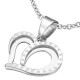 Pendentif coeur lignes de strass (14)