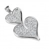 Pendentif deux coeurs multistrass (17)