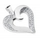 Pendentif coeur plein et multistrass (18)