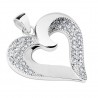 Pendentif coeur plein et multistrass (18)