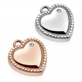 Pendentif petit coeur avec zircone (19)