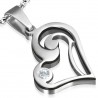 Pendentif coeur deluxe avec strass (21)