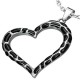 Pendentif coeur gris et noir (32)