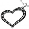 Pendentif coeur gris et noir (32)