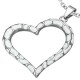 Pendentif coeur gris et blanc (40)