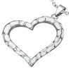 Pendentif coeur gris et blanc (40)