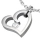 Pendentif coeur zircone transparent (44)