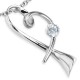Pendentif coeur vrillé avec zircone (53)