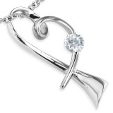 Pendentif coeur vrillé avec zircone (53)