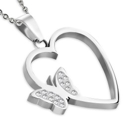 Pendentif coeur et papillon (61)