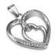 Pendentif coeur lignes de strass (74)