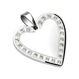 Pendentif coeur tours ornés de zircones (77)