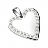 Pendentif coeur tours ornés de zircones (77)