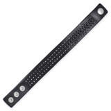 Bracelet de force 115 - Noir centre entrelacé