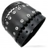 Bracelet de force 106 - Noir bords découpés