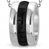 Pendentif anneau 06 - Bande noire love