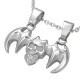 Pendentif gothique 01 - Chauve-souris et crâne
