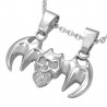 Pendentif gothique 01 - Chauve-souris et crâne