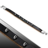 Bracelet de force 67 - Marron pointes arrondies