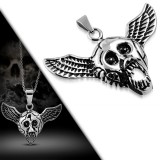 Pendentif gothique 08 - Crâne aileée