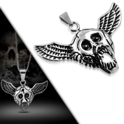 Pendentif gothique 08 - Crâne aileée
