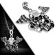 Pendentif gothique 10 - Trois crânes et ailes