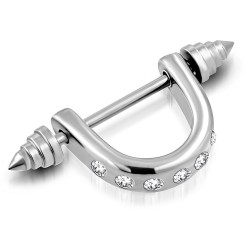 Bouclier de téton 43 - petit cercle gris strass