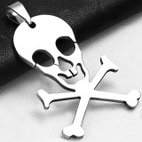 Pendentif gothique 18 - Tête de mort plate basique
