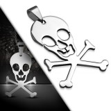 Pendentif gothique 18 - Tête de mort plate basique