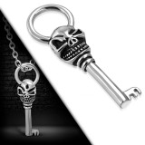 Pendentif gothique 19 - Clé avec crâne