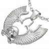 Pendentif gothique 26 - Tête de mort et ailes