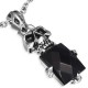 Pendentif gothique 27 - Crâne et gem noir