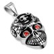 Pendentif gothique 35 - Crâne yeux rouges