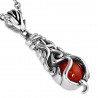 Pendentif gothique 45 - Gem rouge luxueux