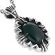 Pendentif gothique 46 - Gem vert foncé