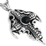 Pendentif gothique 47 - Croix reptilienne avec gem