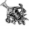 Pendentif gothique 48 - Crâne et rose