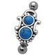 Piercing micro-barbell 39 - Turquoise