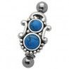 Piercing micro-barbell 39 - Turquoise