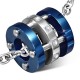 Pendentif anneau 27 - Deux ronds bleus et un gris