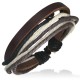 Bracelet en cuir multi-brins tressés (026)