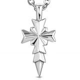 Pendentif croix 002 - Grise pointue